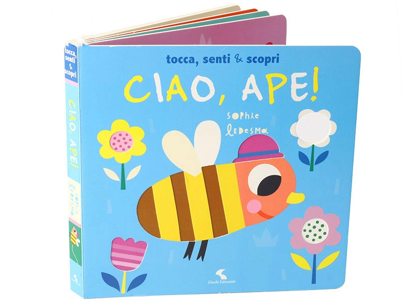 China Factory Hardcover Book Printing Services Children Interesting French Leaning Flap Board Book