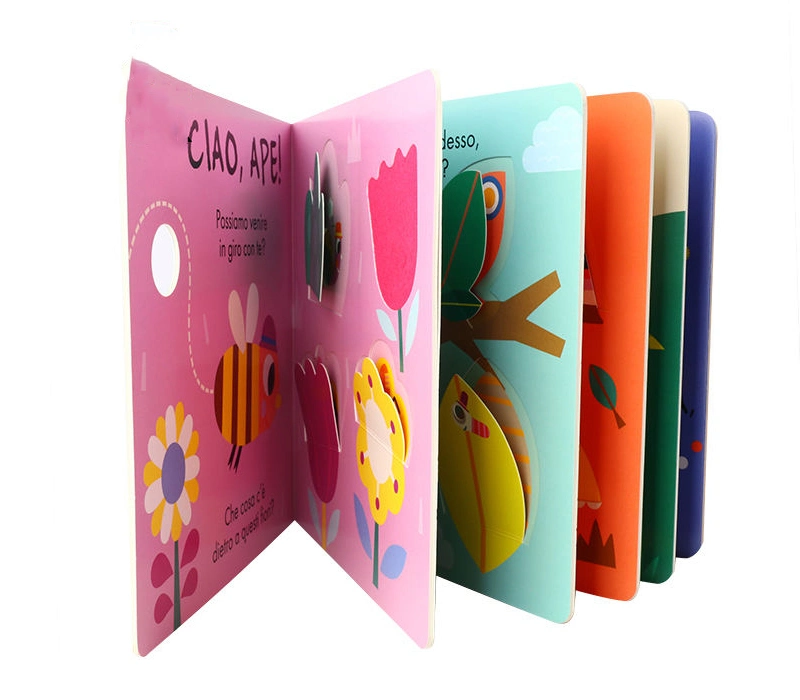 China Factory Hardcover Book Printing Services Children Interesting French Leaning Flap Board Book