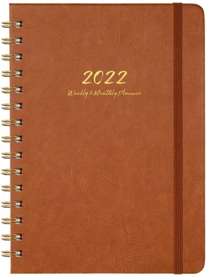 Quaderno in pelle personalizzato stampato Agenda Planner Journal con rilegatura ad anelli in metallo